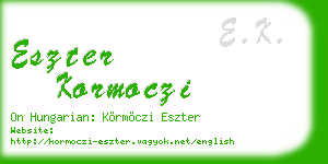 eszter kormoczi business card